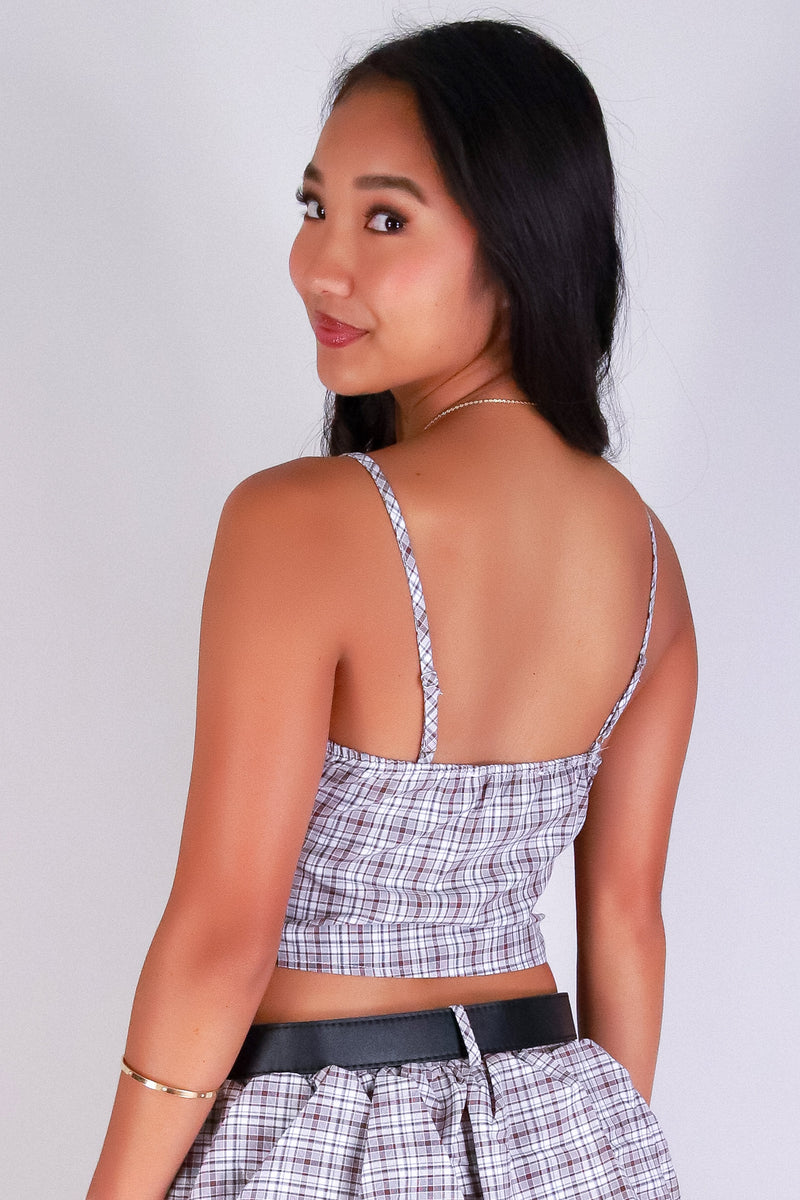 Jeans Warehouse Hawaii - MATCHING SEPARATES - CHECKED IN CROP TOP | By LOVE POEM