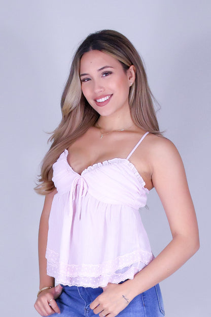 PURE ILLUSION BABYDOLL TOP