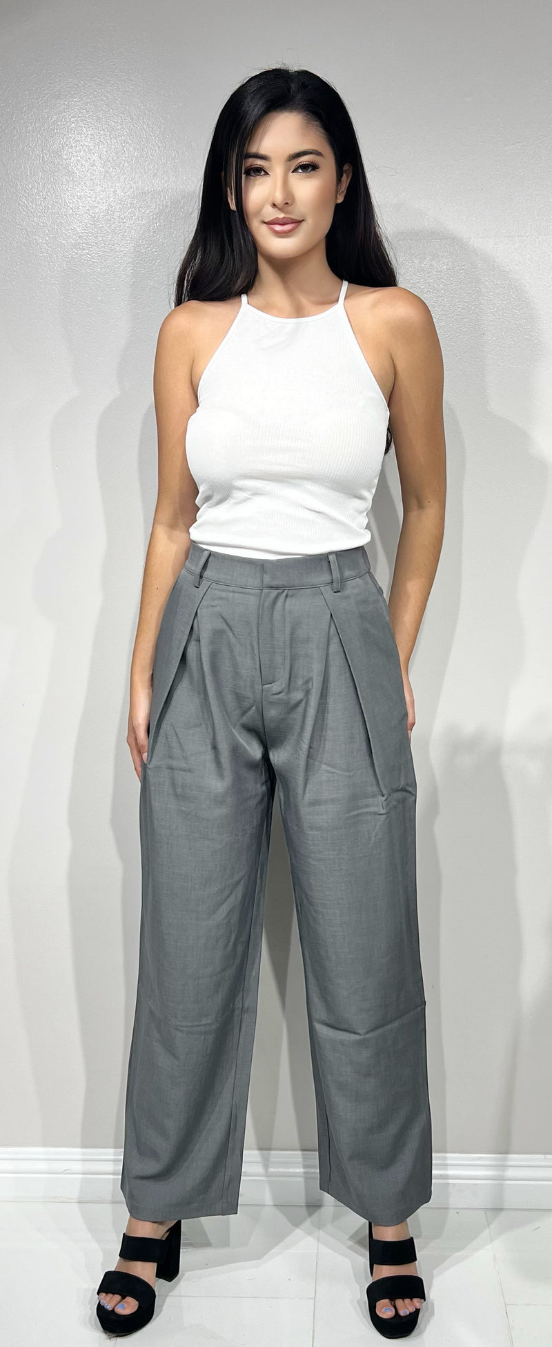 Jeans Warehouse Hawaii - SOLID WOVEN PANTS - ELASTIC BACK PANTS | By VERY J