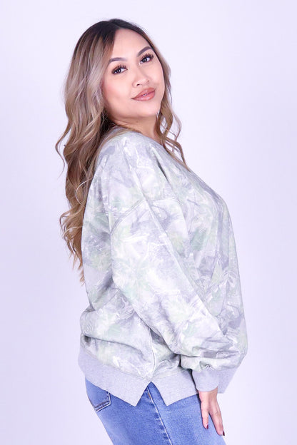 NO TRACE TREE CAMO SWEATER