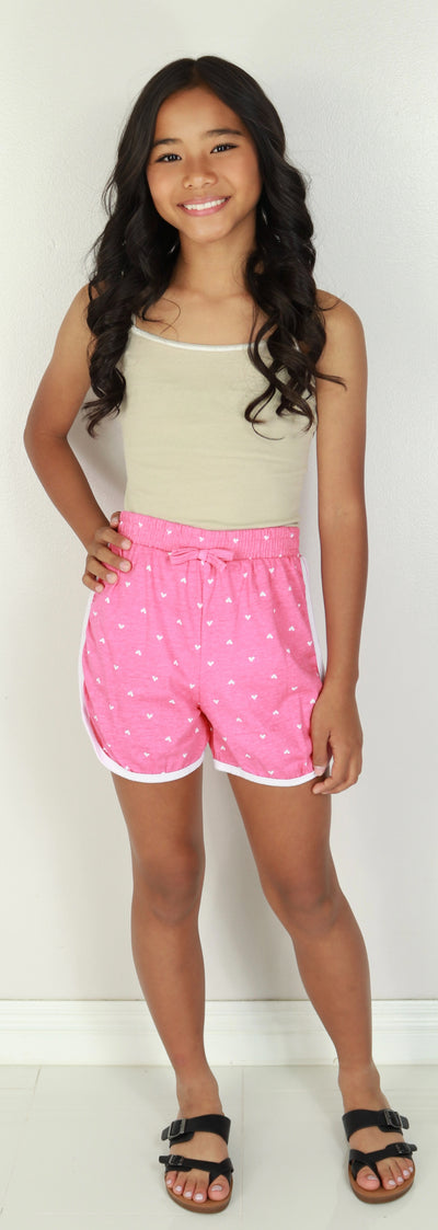 Jeans Warehouse Hawaii - NON DENIM SHORTS 7-16 - HEART YOU SHORTS | KIDS SIZE 7-16 | By LORENCY & CO