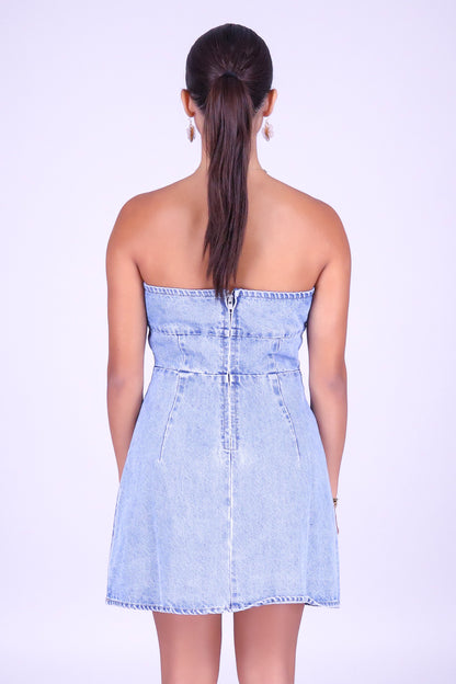 BLUE SKIES MINI TUBE DRESS