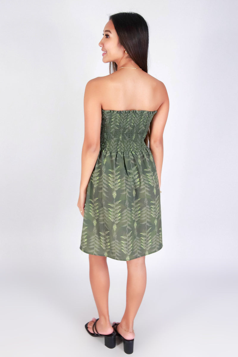 HELICONIA SMOCKED BABYDOLL DRESS