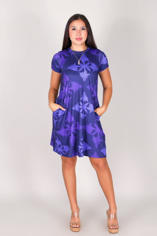 TORCH GINGER QUILT TRAPEZE DRESS