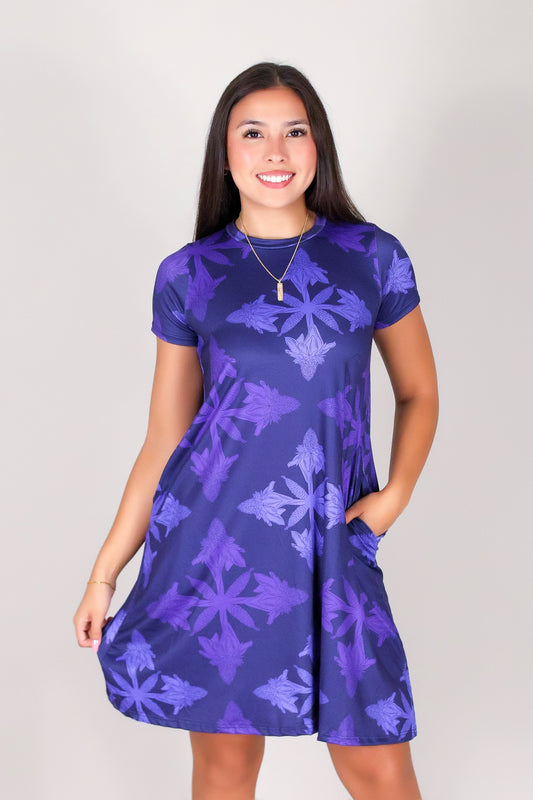 TORCH GINGER QUILT TRAPEZE DRESS