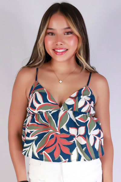 Jeans Warehouse Hawaii - TANK PRINT WOVEN DRESSY TOPS - SUMMER CRUSH TOP | By I JOAH