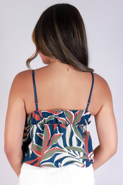 Jeans Warehouse Hawaii - TANK PRINT WOVEN DRESSY TOPS - SUMMER CRUSH TOP | By I JOAH