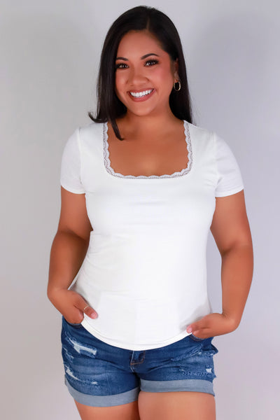 Jeans Warehouse Hawaii - PLUS S/S Knit Top - FOR YOU ONLY TOP | By CRESCITA APPAREL/SHINE I