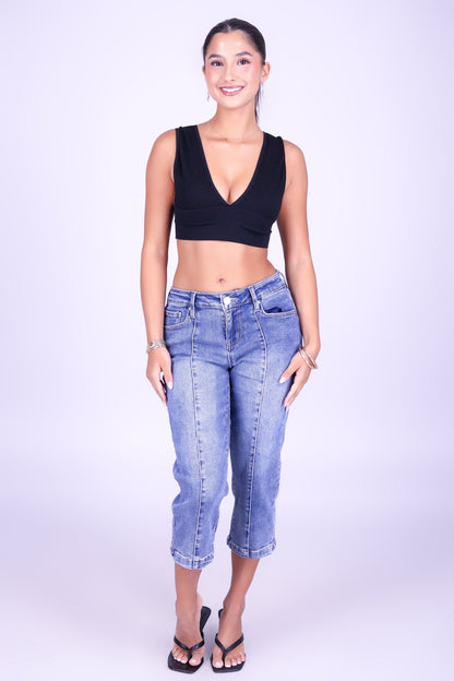 BLUE HOUR DENIM CAPRI'S