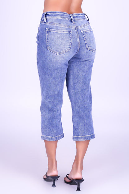 BLUE HOUR DENIM CAPRI'S