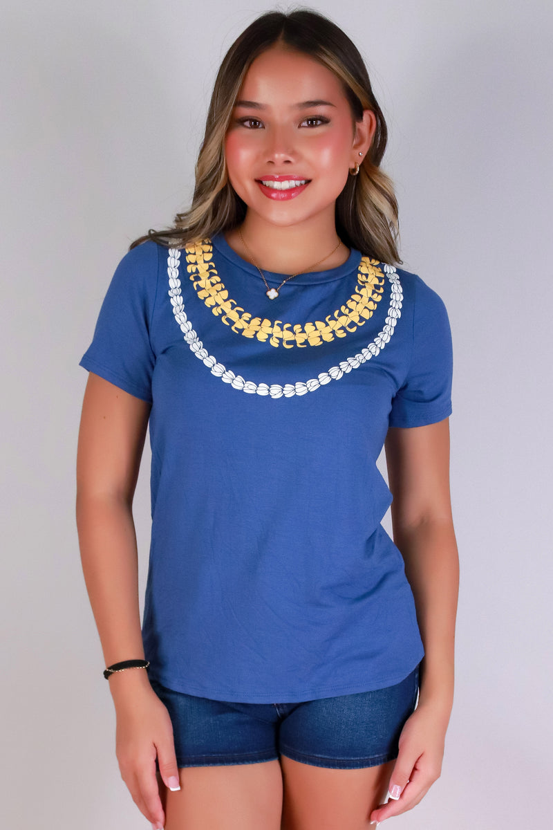 Jeans Warehouse Hawaii - S/S SCREEN - PUAKENIKENI PIKAKE NA LEI TEE | By LUZ