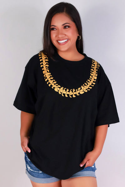 Jeans Warehouse Hawaii - PLUS S/S SCREENS - PUAKENIKNEI OVERSIZED TEE | By ROCK & ROSE BY CHERIE