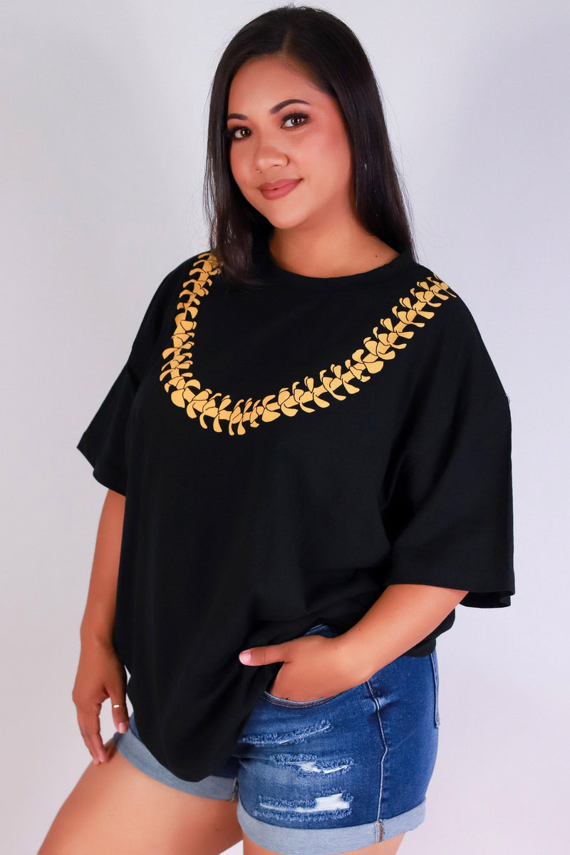 Jeans Warehouse Hawaii - PLUS S/S SCREENS - PUAKENIKNEI OVERSIZED TEE | By ROCK & ROSE BY CHERIE