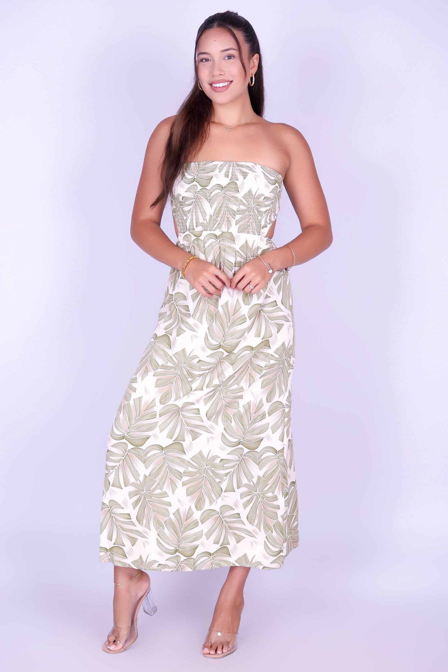 MONSTERA BLOOM MAXI DRESS