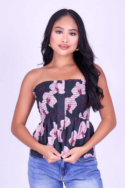 ORCHID BABYDOLL TUBE TOP