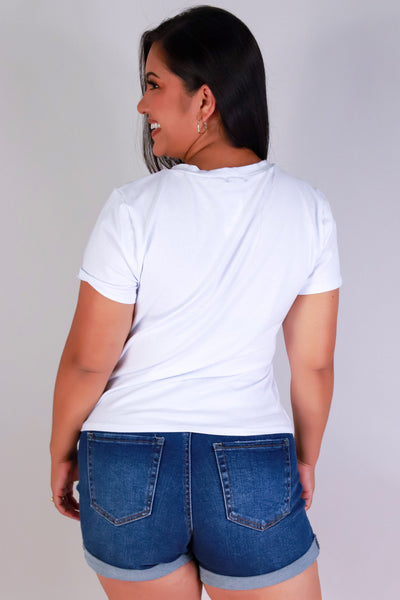 Jeans Warehouse Hawaii - PLUS S/S SCREENS - HIBISCUS TEE | By LUZ