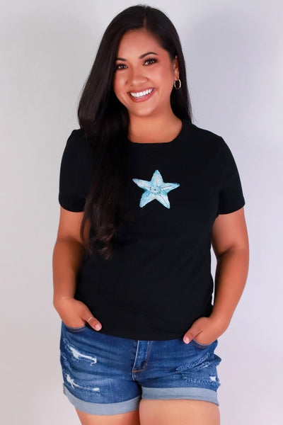 Jeans Warehouse Hawaii - PLUS S/S SCREENS - STARFISH TEE | By LUZ