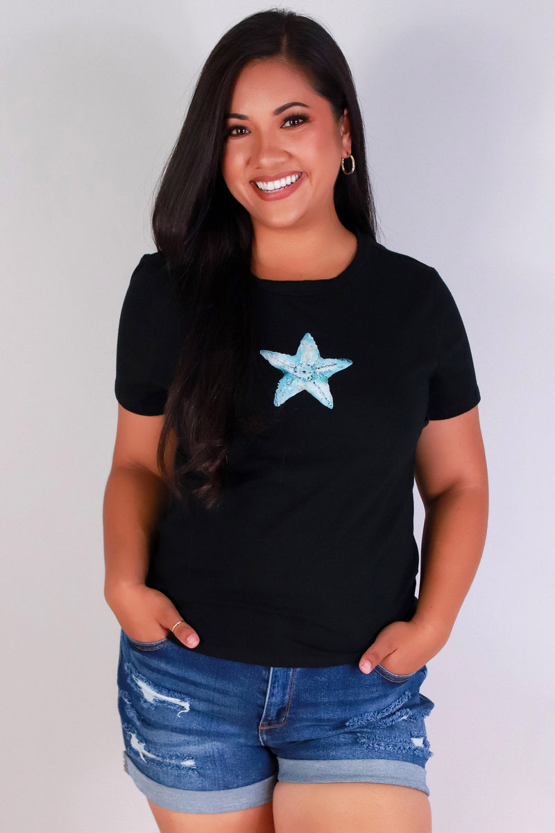 Jeans Warehouse Hawaii - PLUS S/S SCREENS - STARFISH TEE | By LUZ