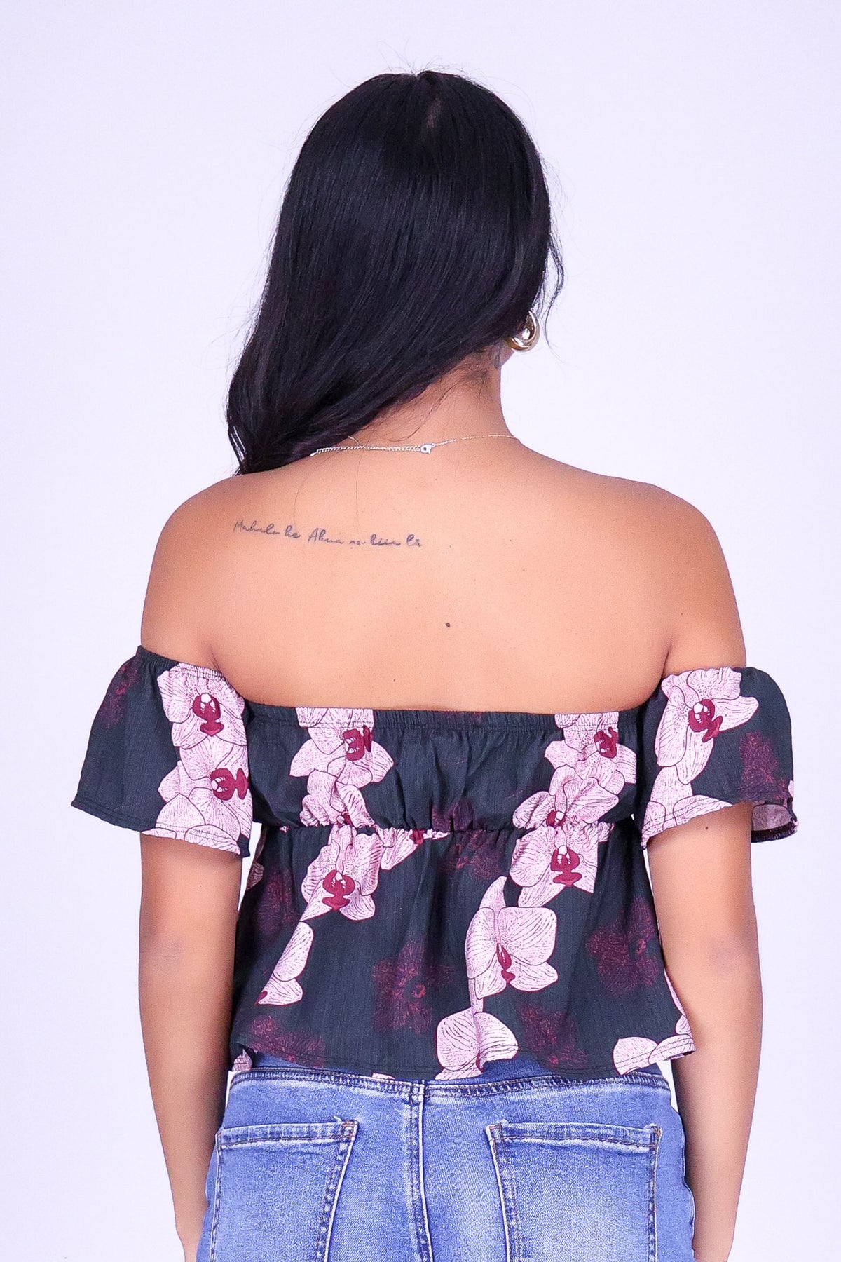ORCHID OFF SHOULDER BABYDOLL TOP