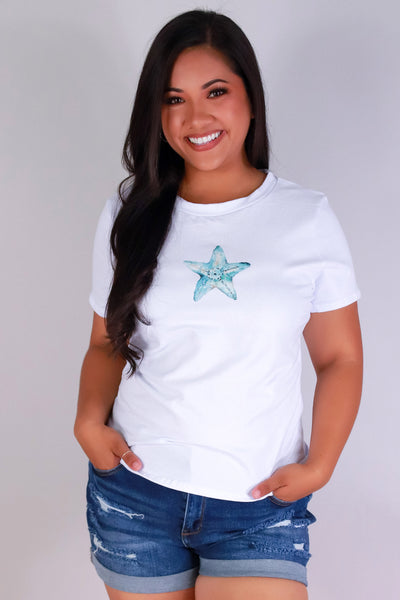 Jeans Warehouse Hawaii - PLUS S/S SCREENS - STARFISH TEE | By LUZ
