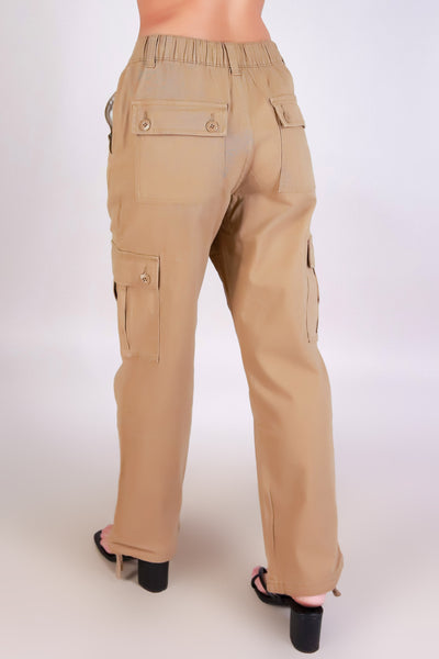 Jeans Warehouse Hawaii - SOLID WOVEN PANTS - OFF DUTY CARGO PANTS | By MONKEY RIDE JEANS