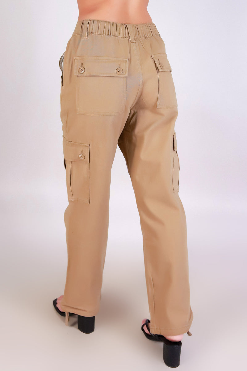 Jeans Warehouse Hawaii - SOLID WOVEN PANTS - OFF DUTY CARGO PANTS | By MONKEY RIDE JEANS