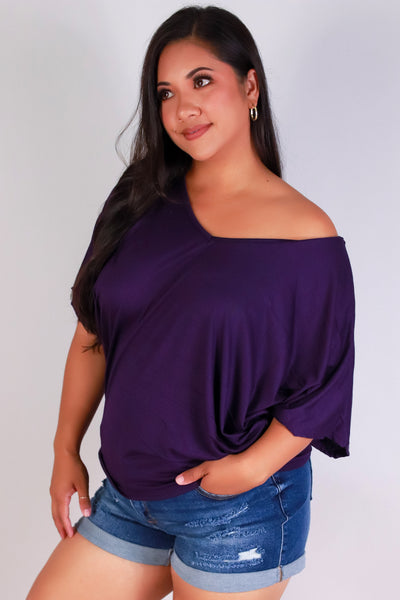Jeans Warehouse Hawaii - PLUS S/S Knit Top - SAIL AWAY DOLMAN TOP | By ADARA