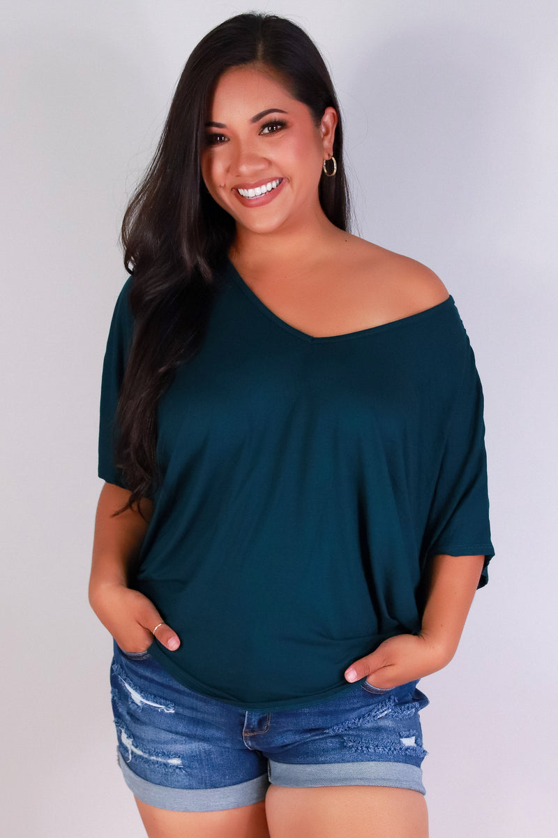 Jeans Warehouse Hawaii - PLUS S/S Knit Top - SAIL AWAY DOLMAN TOP | By ADARA