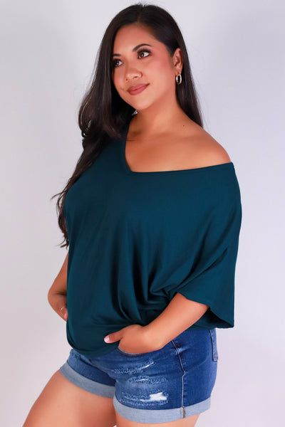 Jeans Warehouse Hawaii - PLUS S/S Knit Top - SAIL AWAY DOLMAN TOP | By ADARA