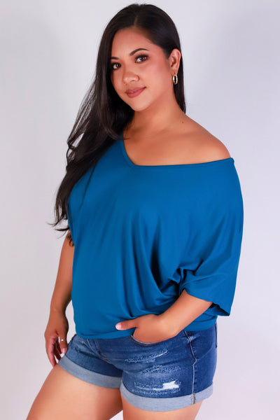 Jeans Warehouse Hawaii - PLUS S/S Knit Top - SAIL AWAY DOLMAN TOP | By ADARA
