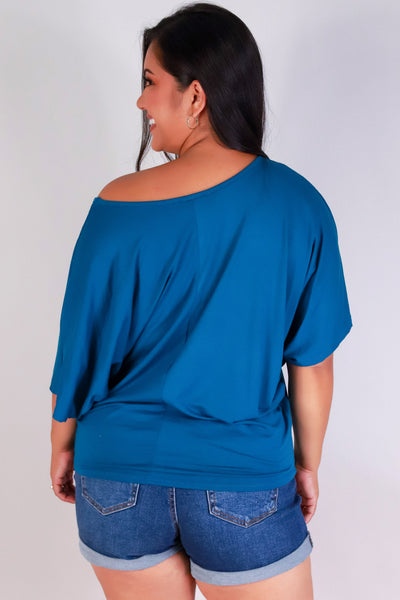 Jeans Warehouse Hawaii - PLUS S/S Knit Top - SAIL AWAY DOLMAN TOP | By ADARA