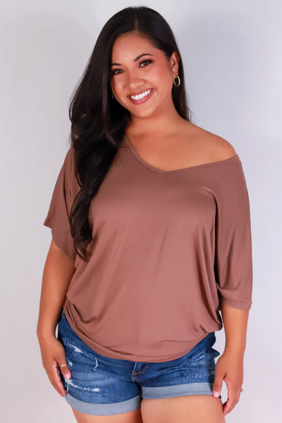 Jeans Warehouse Hawaii - PLUS S/S Knit Top - SAIL AWAY DOLMAN TOP | By ADARA