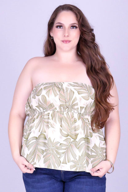 MONSTERA BLOOM TUBE TOP