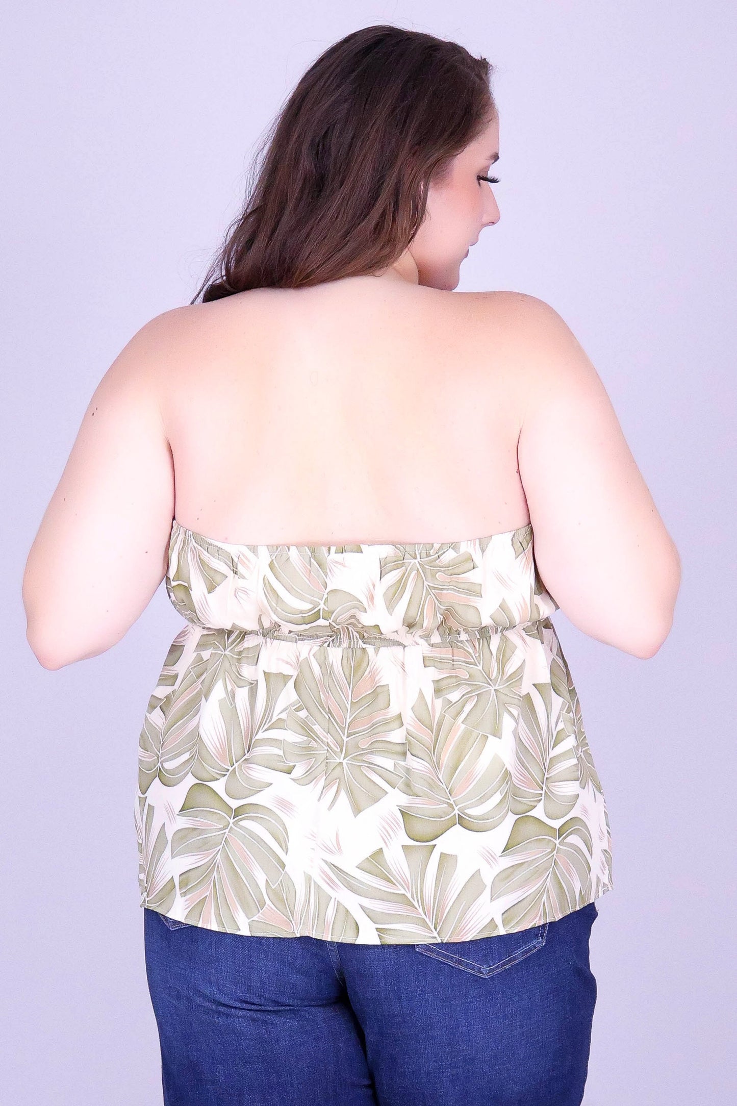 MONSTERA BLOOM TUBE TOP