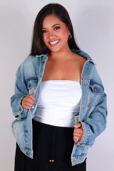 Jeans Warehouse Hawaii - PLUS DENIM JACKETS - STANDING ON BUSINESS DENIM JACKET | By ULTIMATE OFFPRICE