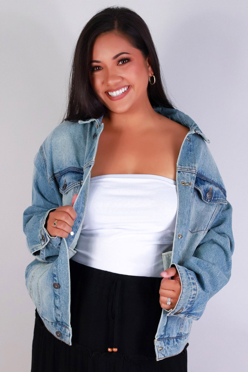 Jeans Warehouse Hawaii - PLUS DENIM JACKETS - STANDING ON BUSINESS DENIM JACKET | By ULTIMATE OFFPRICE