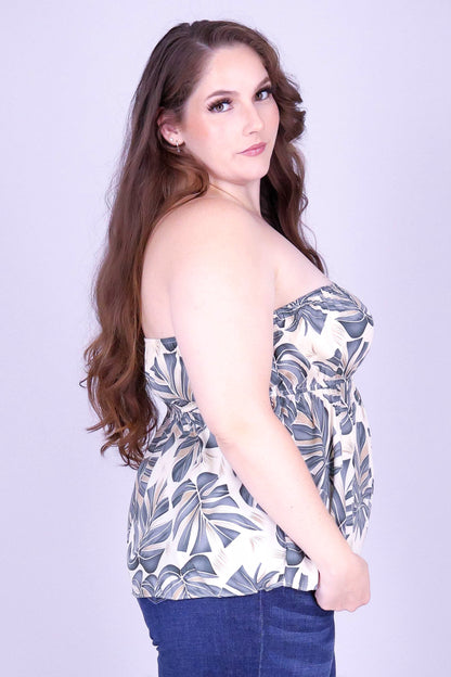 MONSTERA BLOOM TUBE TOP