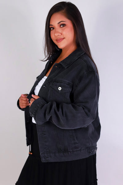 Jeans Warehouse Hawaii - PLUS DENIM JACKETS - STANDING ON BUSINESS DENIM JACKET | By ULTIMATE OFFPRICE