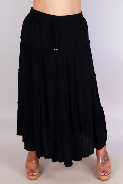 Jeans Warehouse Hawaii - PLUS Woven Long Skirt - FREE TO FLOW MAXI SKIRT | By ZENOBIA