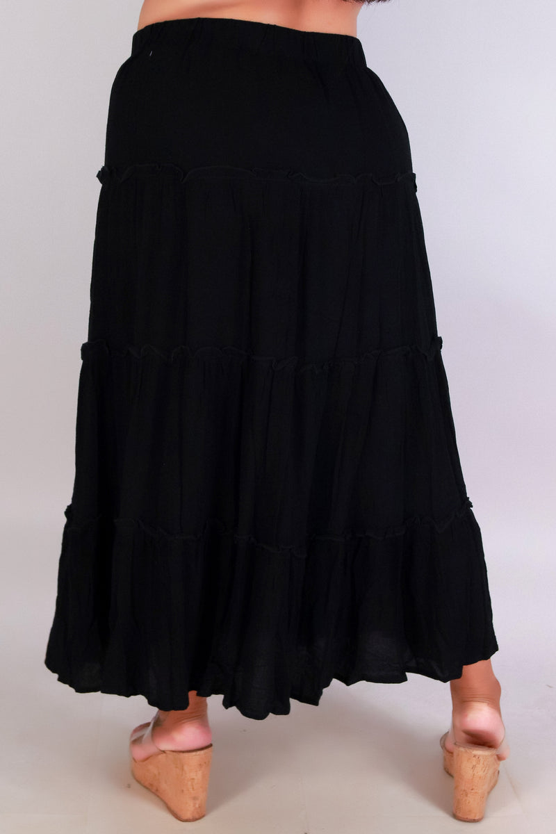 Jeans Warehouse Hawaii - PLUS Woven Long Skirt - FREE TO FLOW MAXI SKIRT | By ZENOBIA