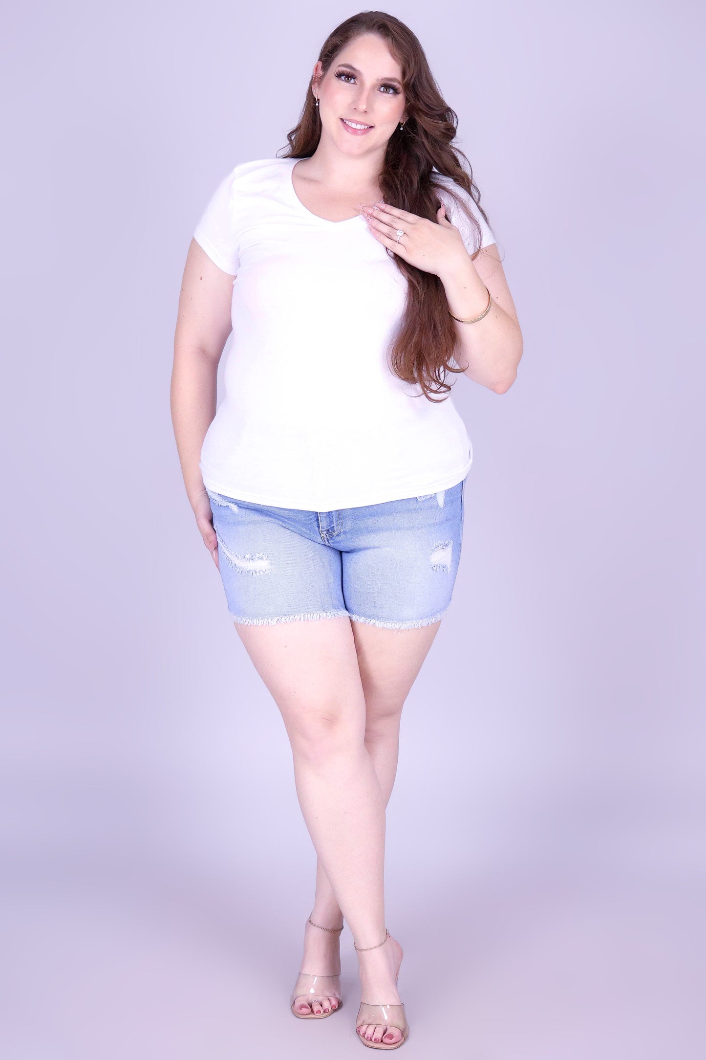 FRAY GAME DENIM SHORTS