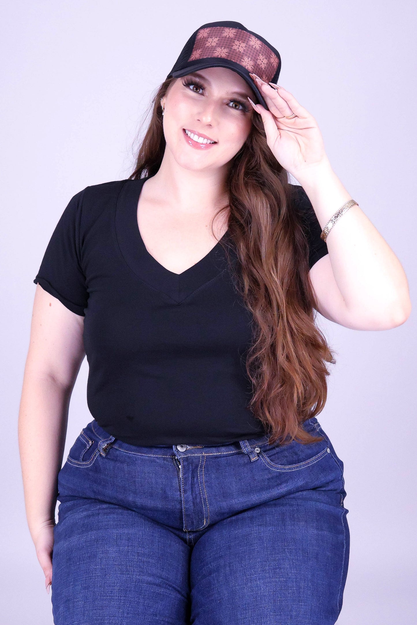 GINGHAM OHIA TRUCKER HAT