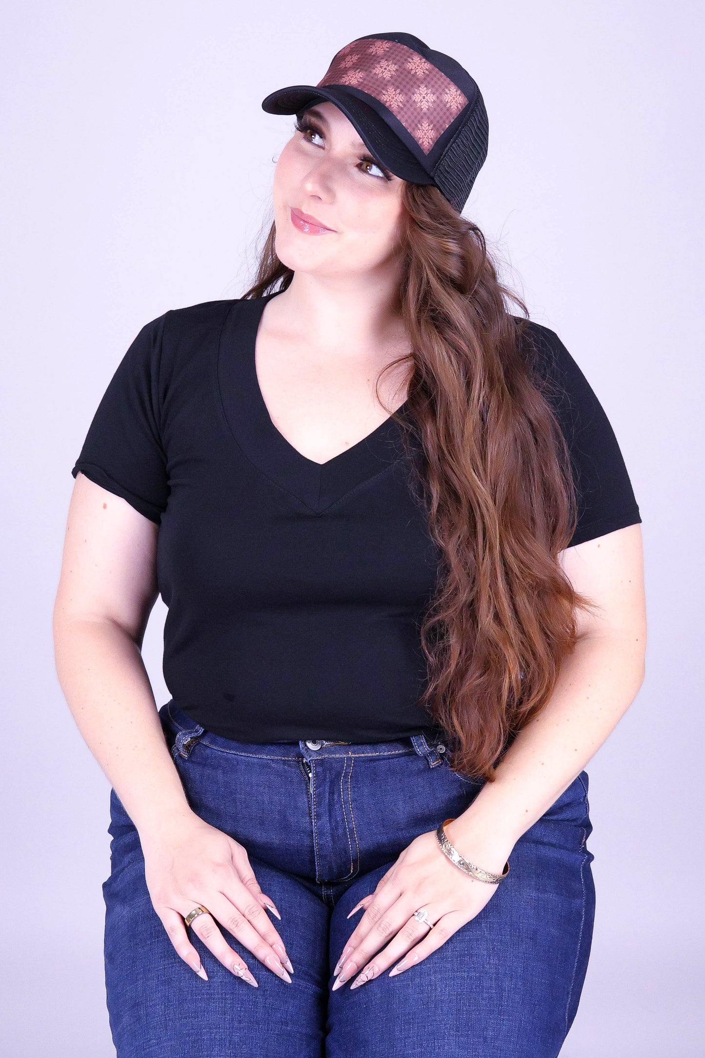 GINGHAM OHIA TRUCKER HAT