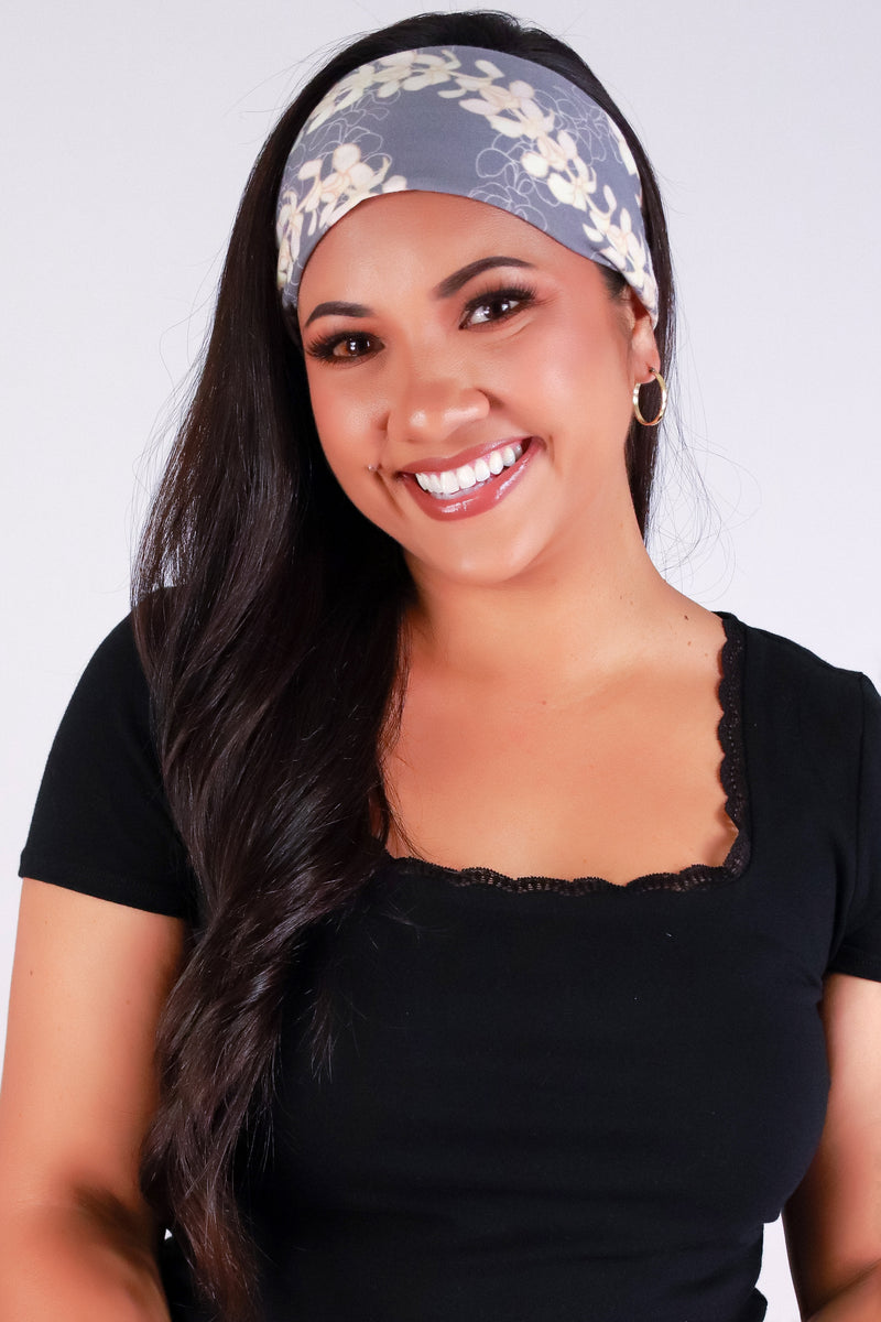 Jeans Warehouse Hawaii - HEAD BAND/HEAD WRAP - PLUMERIA HEADBAND | By GREENWELL PROMOTIONS LTD