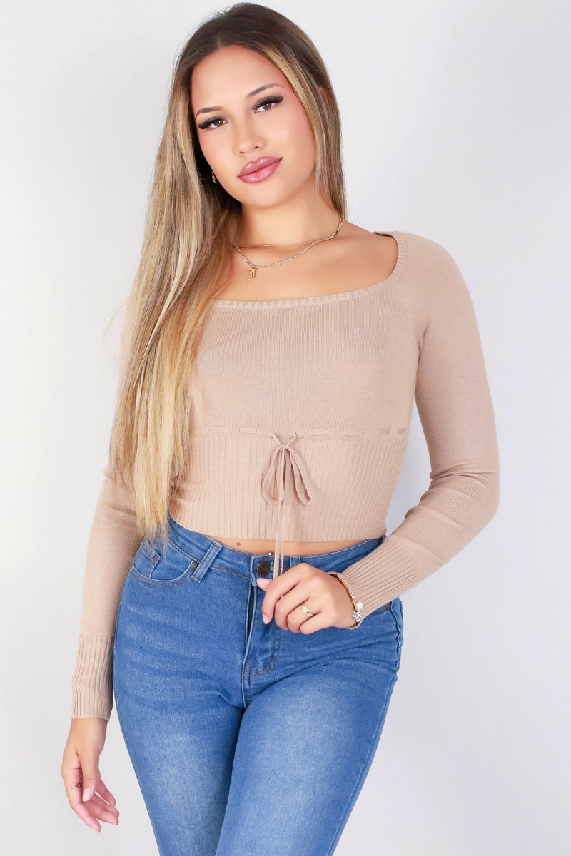 Jeans Warehouse Hawaii - SOLID LONG SLV TOPS - IS IT THAT SWEET SWEATER | By STYLE MELODY