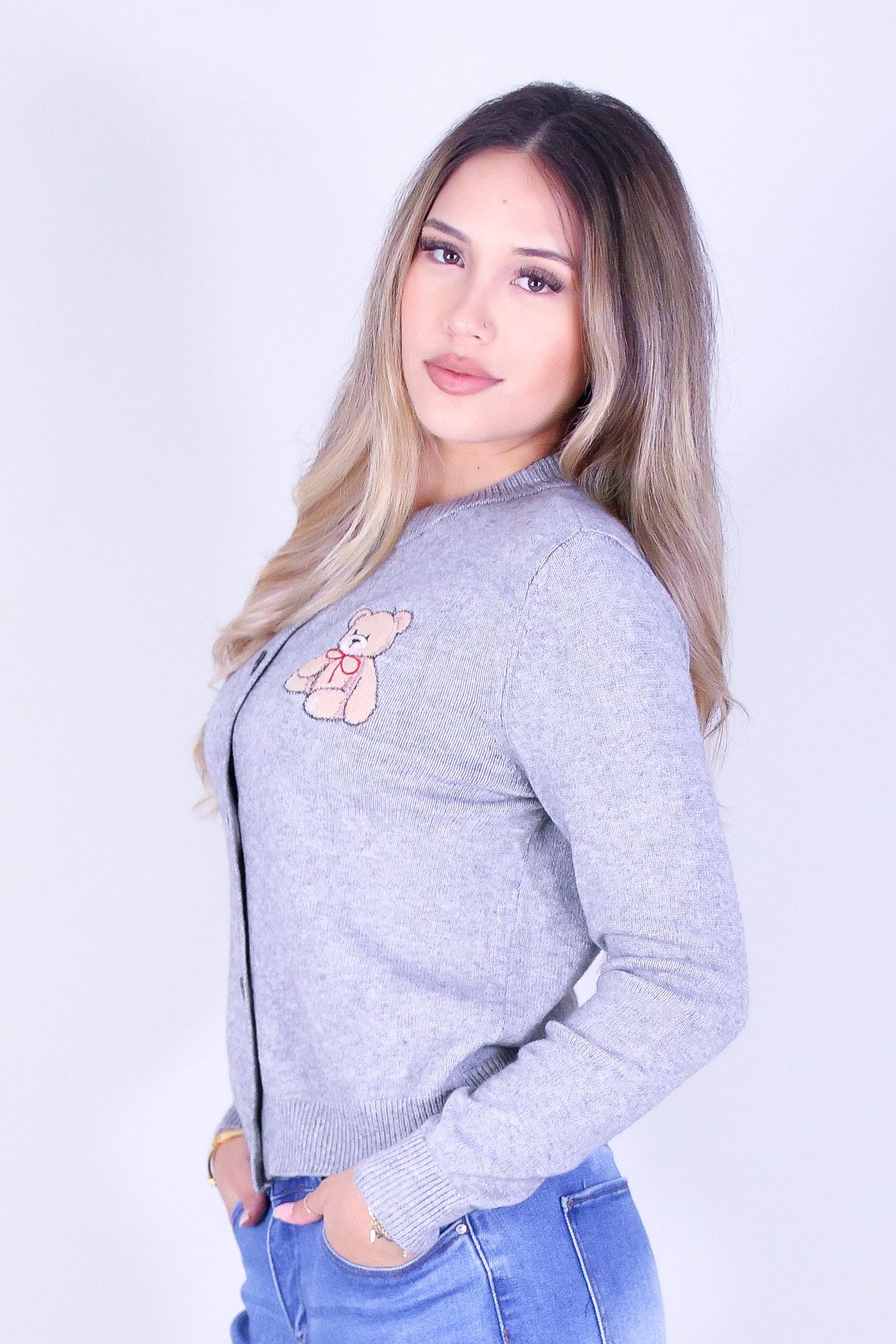 LOVE ME TEDDY SWEATER CARDIGAN