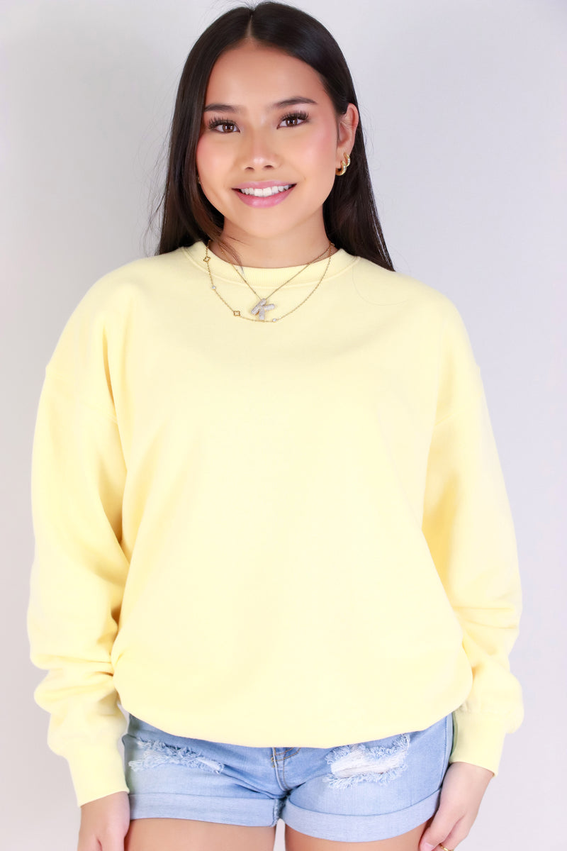 Jeans Warehouse Hawaii - SOLID LONG SLV TOPS - BOYFRIEND SWEATER | By REFLEX