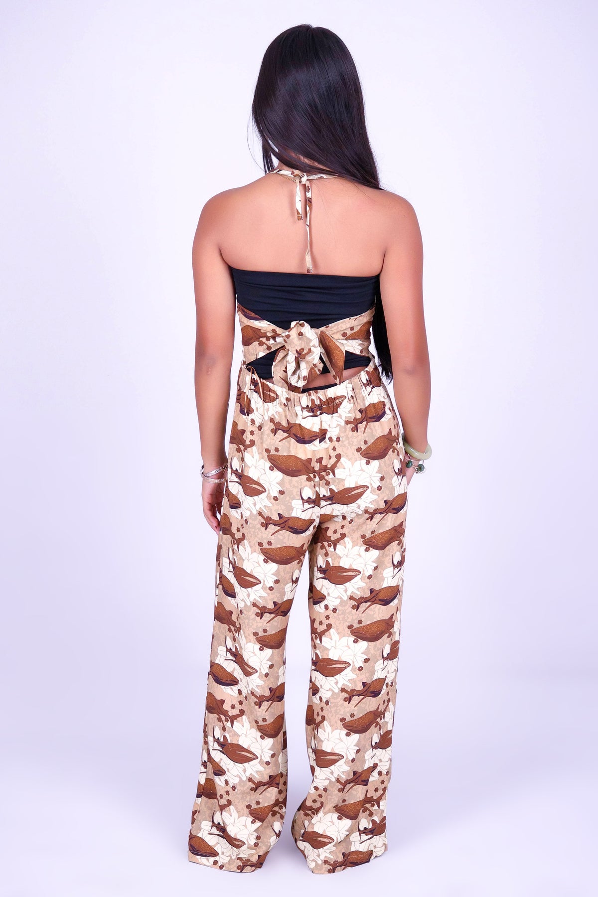 BLOOMS BY THE SEA HALTER JUMPSUIT | KIDS SIZE 12MO-14