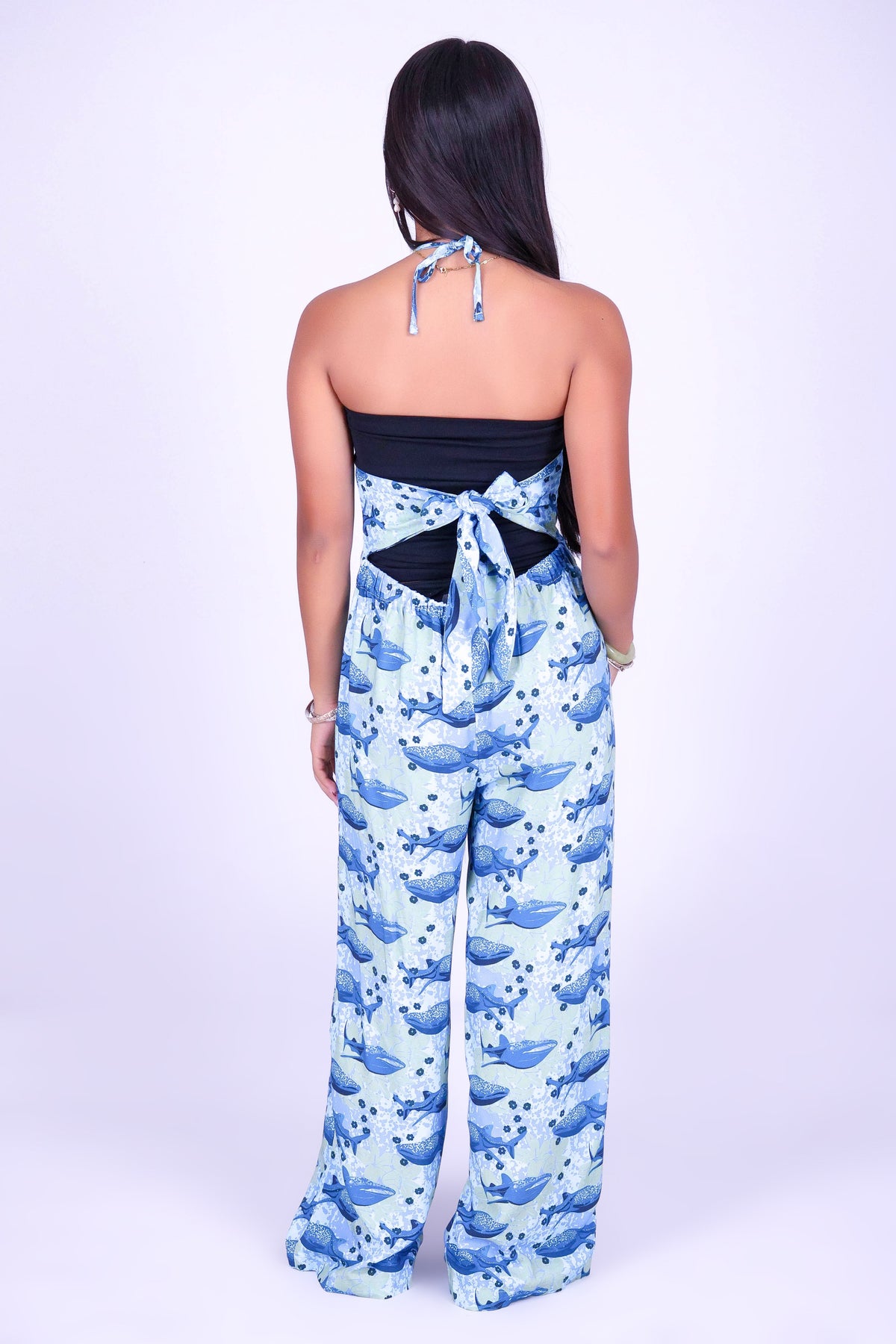 BLOOMS BY THE SEA HALTER JUMPSUIT | KIDS SIZE 12MO-14
