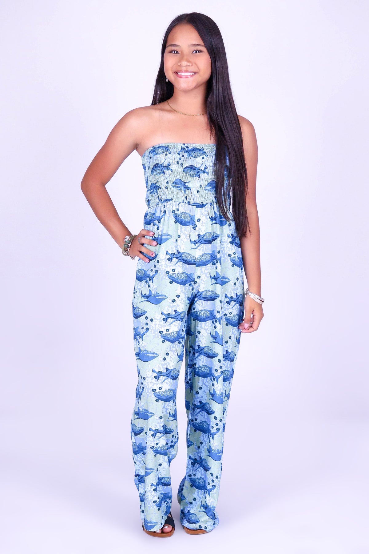 BLOOMS BY THE SEA TUBE JUMPSUIT | KIDS SIZE 12MO-14